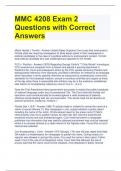 MMC 4208 Exam 2 Questions with Correct Answers 