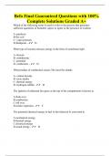 Befo Final Guaranteed Questions with 100% Complete Solutions Graded A+