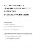 EST1501 ASSIGNMENT 5 SEMESTER 2 2023 GUARANTEED DISTINCTION DUE DATE 31st OCTOBER 2023.