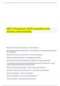   A&P 2 Final Exam (ECPI) questions and answers well illustrated.
