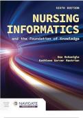 Test Bank For Nursing Informatics and the Foundation of Knowledge 6th Edition by Dee McGonigle, Kathleen Mastrian||ISBN NO:101284293432||ISBN NO:13 978-1284293432||All Chapters||Complete Guide A+