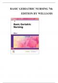TEST BANK FOR BASIC GERIATRIC NURSING 7th EDITION BY WILLIAMS.