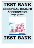 TEST BANK ESSENTIAL HEALTH ASSESSMENT 2nd edition, 9781719642323, Janice Thompson (Complete Chapters 1-24 with Answers Key)