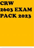 CRW 2603 STUDY/EXAM PACK 2023
