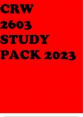 CRW2603 STUDY PACK 2023
