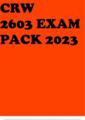 CRW2603 EXAM & STUDY PACK 2023