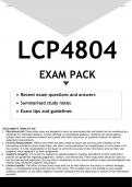 LCP4804 EXAM PACK 2023 - DISTINCTION GUARANTEED