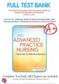 Test bank for Advanced Practice Nursing: Essentials for Role Development 5th Edition by  Lucille A. Joel  | 9781719642774 |2022-2023 | Chapter 1-30 | Complete Questions And Answers A+