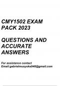 CMY1502 Exam pack 2023