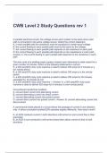 CWB Level 2 Study Questions rev 1 with correct Answers