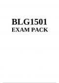 BLG1501 Exam Pack 2023 Latest exam questions and answers and summarized notes for exam preparation.