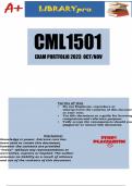 CML1501 Exam Portfolio 2024 (Oct/Nov)