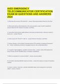 IAED EMERGENCY TELECOMMUNICATOR CERTIFICATION EXAM |60 QUESTIONS AND ANSWERS|GUARANTEED SUCCESS