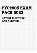 PYC2605 Exam Pack 2023 LATEST QUESTIONS AND ANSWERS