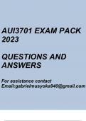 The Internal Audit Process: Planning the Engagement(AUI3701 Exam pack 2023)