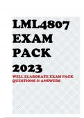 LML4807 EXAM PACK 2023