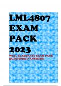 LML4807 EXAM PACK 2023 