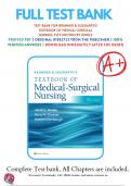 Test Bank for Brunner and Suddarths Textbook of Medical-Surgical Nursing, 15th Edition (Hinkle, 2022), 9781975161033 ,All Chapters with Answers and Rationals
