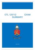 OTL 120/121/122 Exam Summary notes