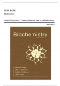 Test Bank - Biochemistry, 9th Edition (Berg and Stryer, 2020), Chapter 1-36 | All Chapters
