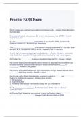 Frontier FARS Exam with complete solutions