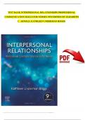 TEST BANK For Interpersonal Relationships Professional Communication Skills for Nurses 9th Edition by Elizabeth Arnold, Kathleen Boggs| Verified Chapter's 1 - 26 | Complete