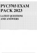 PYC3703 EXAM PACK 2023 LATEST QUESTIONS AND ANSWERS