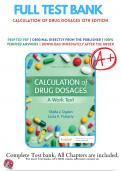Test Bank Calculation of Drug Dosages 12th Edition Sheila Ogden, Linda Fluharty
