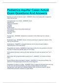 Pediatrics Aquifer Cases Actual  Exam Questions And Answers