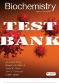 TEST BANK for Biochemistry 10th Edition by Jeremy Berg; Gregory Gatto Jr.; Justin Hines; John L. Tymoczko; Lubert Stryer (Complete Chapter 1-32)