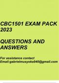 Communication in Business Contexts(CBC1501 Exam pack 2023)