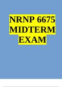 NRNP 6675 Week 6 Midterm Exam 2023 (100% Correct Answers)
