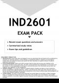 IND2601 EXAM PACK 2023 - DISTINCTION GUARANTEED