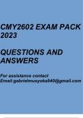 Principles of Crime Prevention Reduction and Control(CMY2602 Exam pack 2023)