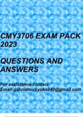 Contemporary Criminological Issues(CMY3706 Exam pack 2023)