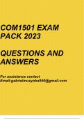 Fundamentals of Communication(COM1501 Exam pack 2023)