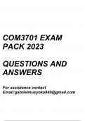 Marketing Communication(COM3701 Exam pack 2023)