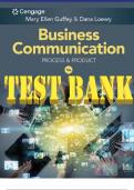 TEST BANK for Business Communication: Process & Product 10th Edition by Mary Ellen Guffey and Dana Loewy. All Chapters 1-16.