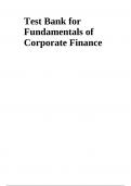  Test Bank For Fundamentals of Corporate Finance.