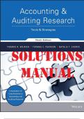 SOLUTIONS MANUAL for Accounting and Auditing Research: Tools and Strategies 9th Edition Weirich Thomas; Pearson Thomas and Churyk Tatiana (Complete 10 Chapters)