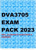 DVA3705 EXAM PACK 2023 