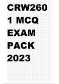 CRW2601 MCQ EXAM PACK 2023