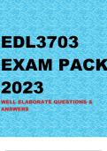 EDL3703 EXAM PACK 2023 