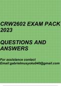 CRW2602 Exam pack 2023