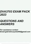 Development Policy and Strategies(DVA3703 Exam pack 2023)