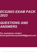 South African Economic Indicators(ECS2603 Exam pack 2023)