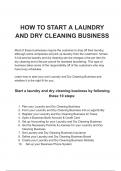 How to start a laundry and dry cleaning business (Small Business Idea with Brief Details)