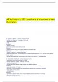   AP Art History 250 questions and answers well illustrated.