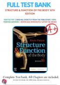 Test Bank For Structure and Function of the Body 16th Edition by Kevin Patton, Gary Thibodeau (2020-2021), 9780323597791, Chapter 1-22 All Chapters with Answers and Rationals