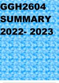 GGH2604 SUMMARY 2022- 2023